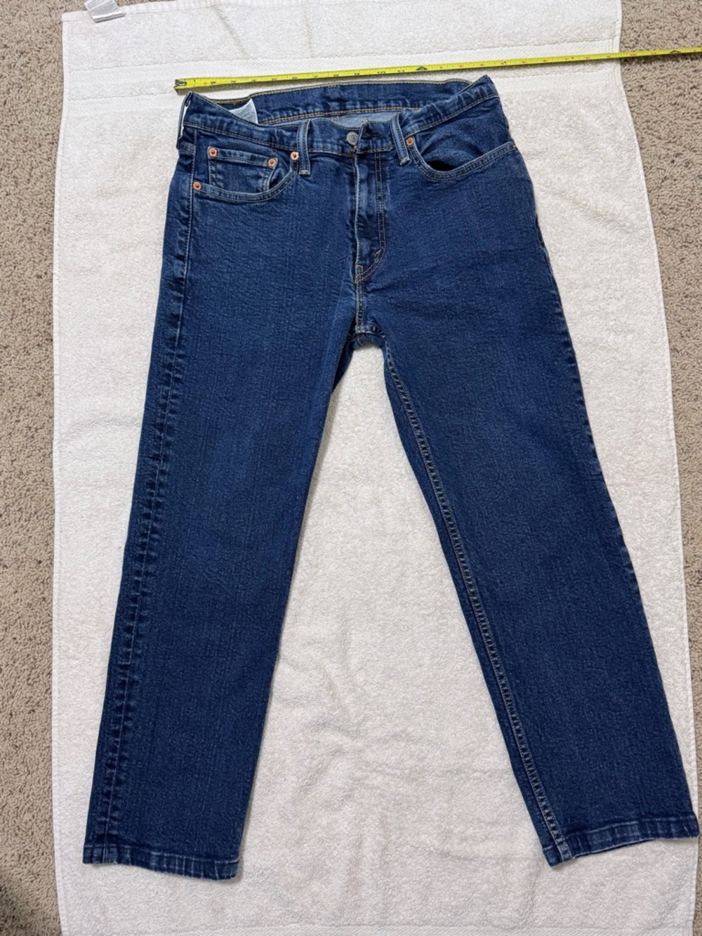 Levi's Men’s Straight Leg Jeans in Dark Blue Denim